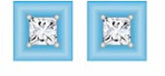 Sterling Silver Semi Mount Earrings Setting Princess SQ 3.5X3.5mm - Syzjewelry